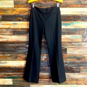 The Limited stretch black pants 4 curvy wide flare boot cut flat front c…